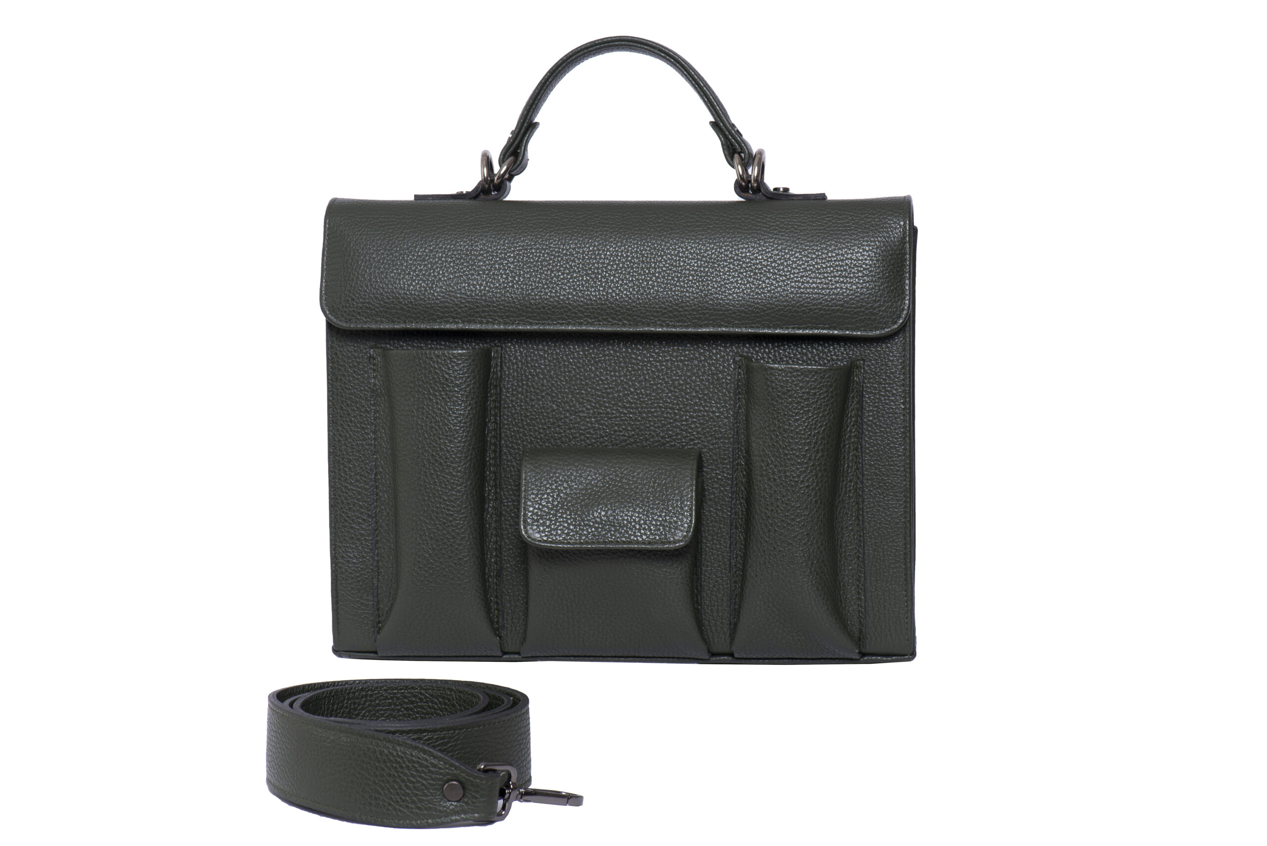 workbag dark green with chain